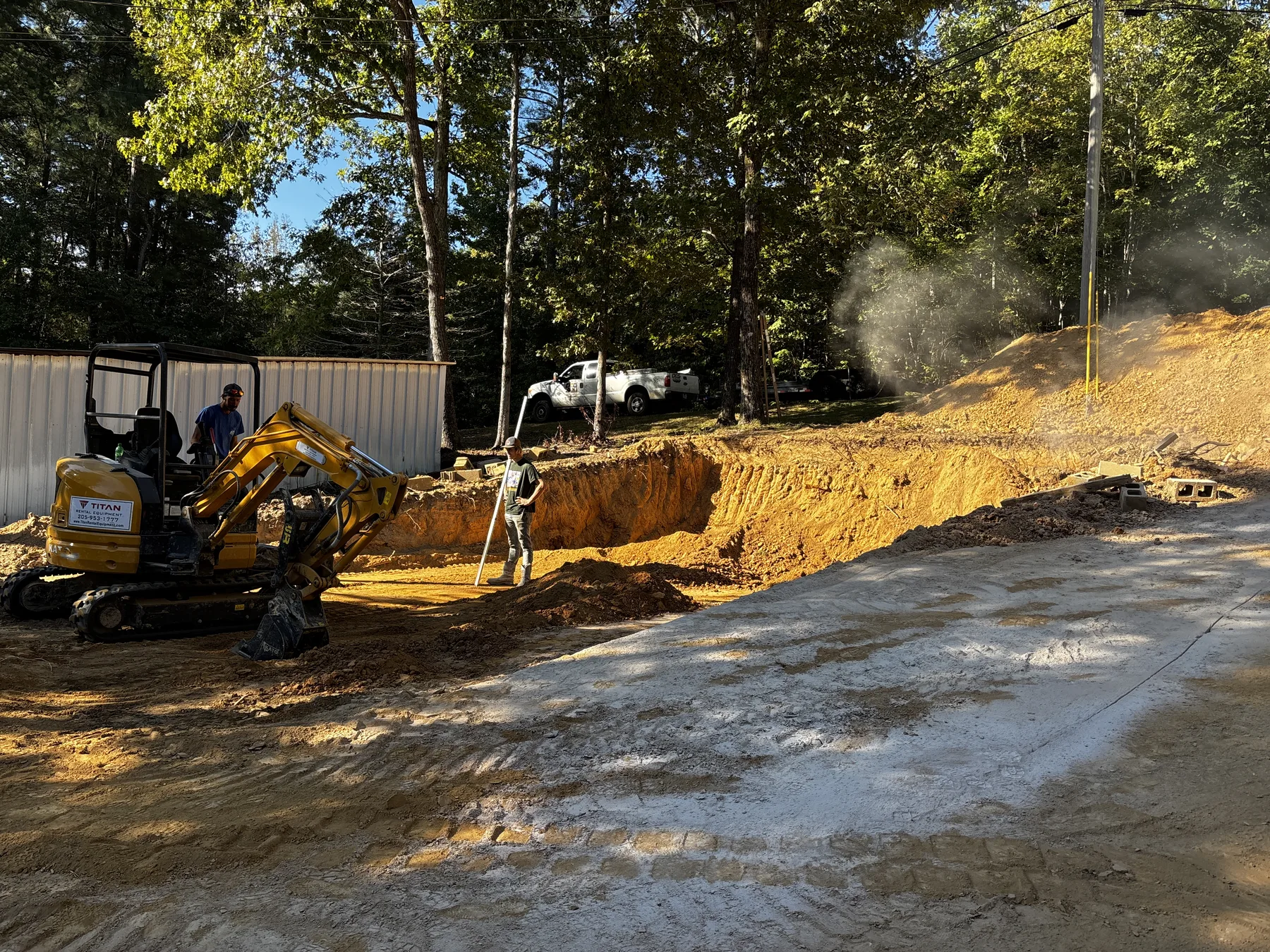 Deep excavation and site preparation work by DCG Land Management